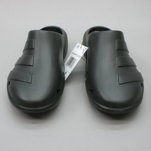 Adidas Ladies 7 Adicane Clogs Carbon Black Slip-on Mules Slides Sandals - HQ9918 - Picture 6 of 10